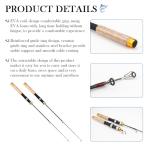Telescopic Ice Fishing Rod, 2 Packs Mini Fishing Rod Cork HandlePortable Travel Fishing Pole for Saltwater Freshwater Fishing, 25Inch