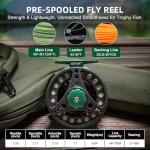 Goture 8-Section Fly Fishing Rod and Reel Combo & Gear Case, 9FT Travel Carbon Fiber Rod, Pre-spooled Fly Reel, WF-5F Line, 600D PVC Tackle Bag, Complete Starter Kit for Trout, Bass and Panfish