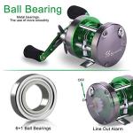 Sougayilang Conventional Reel, Round Baitcasting Fishing Reel for Catfish, Salmon/Steelhead, Striper Bass and Inshore Saltwater Fishing Reel, Reinforced Metal Body