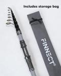 FINNECT Telescopic Fishing Rod - 3.0m / 9.8ft Lightweight 42T Carbon Fiber Portable Travel Rod for Freshwater River Fishing