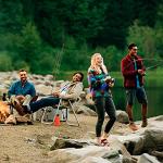 Zebco 202 Spincast Reel and Fishing Rod Combo, 5-Foot 6-Inch 2-Piece Fishing Pole, Size 30 Reel, Right-Hand Retrieve, Pre-Spooled with 10-Pound Cajun Line, Black/Red