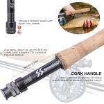 Sougayilang Fly Fishing Rod and Reel Combo, 4 Pieces Ultra Lightweight Portable Fly Rod and CNC Machined Aluminum Alloy Reel Complete Starter Package with Rod Bag-#7/8