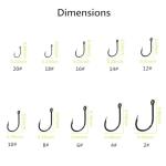 Gxamz 1000pcs 600pcs 300pcs Small Fish Hooks for Freshwater, 10 Specifications of Trout Fishing Hook Set (300pcs, Black)