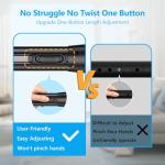 FADOTY Tension Curtain Rods No Drilling, Extra Long Tension Rod 41-139 Inch, Heavy Duty Shower Curtain Rod for Outdoor Patio Bathroom Windows Room Divider, Adjustable, Anti-Slip, No Rust, Black