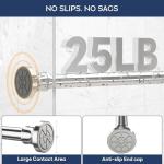 STARLATTA Shower Curtain Rod, 31-80 Inches Adjustable Tension Rod, 1-Inch Diameter Heavy Duty Rustproof Stainless Steel, No-Drill Spring Rod for Bathroom, Kitchen and Closet, Silver