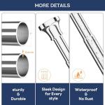 STARLATTA Shower Curtain Rod, 31-80 Inches Adjustable Tension Rod, 1-Inch Diameter Heavy Duty Rustproof Stainless Steel, No-Drill Spring Rod for Bathroom, Kitchen and Closet, Silver