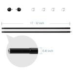 Tapestry Hanging Telescopic Rod 17-64 inch for Lightweight Aesthetic Tapestries Room Deco Scalable Wall Hanging Bar Banner Hanger Pole (Black)