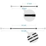 Tapestry Hanging Telescopic Rod 17-64 inch for Lightweight Aesthetic Tapestries Room Deco Scalable Wall Hanging Bar Banner Hanger Pole (Black)