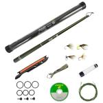 Aventik FreshStart Tenkara Fly Fishing Rod Combo(Dark Green,2.4M/8FT)