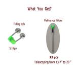 FASPLORE 4-Pack Telescopic Fishing Rod Holders for Ground Fishing Rod Holders Stand Fishing Pole Rack for Bank (4pcs-20 inches)