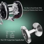 SAMOLLA Sea Fishing Reel 44Lb Max Drag Conventional Trolling Reel Freshwater Saltwater Inshore Surf Offshore Ocean Reel for Tuna Sailfish Swordfish SL500