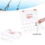 LARIPOP 4-Pack 3600 Fishing Tackle Boxes, Clear Plastic Storage Trays with Adjustable Dividers, Organizer for Lures, Hooks, Sinkers, Jigs & Fishing Accessories