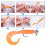 Goture Round Jig Heads, Lead Hooks for Freshwater Saltwater Fishing, Swimbait Jig Heads with Box, Crappie Pro (1/28oz, 50pcs)