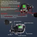 SAMOLLA Baitcasting Fishing Reel 8oz Ultralight Smart Digital Baitcaster Reels with 22Lb Max Drag 7.2:1 High-Speed Gear Ratio Left Handed Freshwater Saltwater Compact Design Black TX800