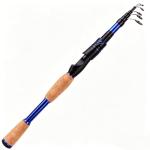 Portable Fishing Rods,Telescopic Spinning Rod with 24T Carbon Blanks & Solid Carbon Tip, Cork Handle Collapsible Rods, Easy to Travel-6.9FT