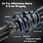 Portable Fishing Rods,Telescopic Spinning Rod with 24T Carbon Blanks & Solid Carbon Tip, Cork Handle Collapsible Rods, Easy to Travel-6.9FT