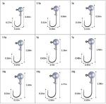 Goture Round Jig Heads, Lead Hooks for Freshwater Saltwater Fishing, Swimbait Jig Heads with Box, Crappie Pro (1/28oz, 50pcs)