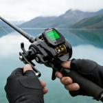 SAMOLLA Baitcasting Fishing Reel 8oz Ultralight Smart Digital Baitcaster Reels with 22Lb Max Drag 7.2:1 High-Speed Gear Ratio Left Handed Freshwater Saltwater Compact Design Black TX800