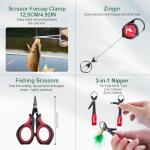 Goture Fly Fishing Rod and Reel Combo with Fly Rod & Gear Case, 9FT #5 4-Piece Fly Rod, Pre-Spooled Reel, Fly Line, Flies, Leader, Tippet, Forceps, Nipper and Complete Starter Kit A