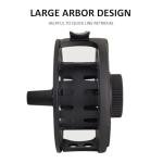 Aventik DJ Fly Reel 3/5 5/7 7/9 Super Large Arbor Fly Fishing Reel Fresh Water and Salt Water Aluminum Fly Reel Three Colors to Choose (Black 3/5)