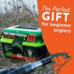 Catch Co Mystery Tackle Box Bank Fishing Essentials - 88 Pieces - Small Tackle Box - Green