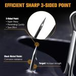 Dovesun Fishing Treble Hooks 3X Strong Professional V Triple Fishing Hooks for Saltwater Freshwater 50PCS Black Nickel Size #6