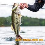 Dovesun Fishing Treble Hooks 3X Strong Professional V Triple Fishing Hooks for Saltwater Freshwater 50PCS Black Nickel Size #6