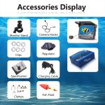 Danculpe Underwater Fishing Camera, 1000TVL Portable Fish Finder with 4.3" HD Monitor, 8 Infrared Night Vision Lights, 50ft Cable for Lake Boat Kayak Ice Fishing