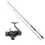 ROOBLINOS BASS Hunter Fishing Rod and Reel Combo-6.9ft Carbon Fiber, 5.2:1 Gear Ratio, 8KG Drag, Freshwater Bass, Trout, and Panfish (BASS Hunter+PE2500S(Shallow Spool), 6.9ft Spinning)