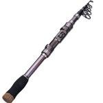 Sougayilang Fishing Rod Telescopic Fishing Rod Portable- 24 Ton Carbon Fiber,CNC Machined Reel Seat, Comfortable EVA Handle, Travel Fishing Pole for Bass Trout Fishing(Silver,1.8m/5.9ft)