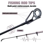 Sougayilang Fishing Rod Telescopic Fishing Rod Portable- 24 Ton Carbon Fiber,CNC Machined Reel Seat, Comfortable EVA Handle, Travel Fishing Pole for Bass Trout Fishing(Silver,1.8m/5.9ft)