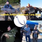 Catfishing Hooks Big River Live Bait Hook 8/0, Fishing Hooks for Saltwater Freshwater,Catfish Striper Flathead Carp Bass