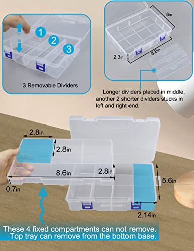 Beoccudo Clear Tackle Box for Snacks and Gear
