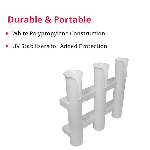 SeaSense Single 3-Rack Rod Holder - White