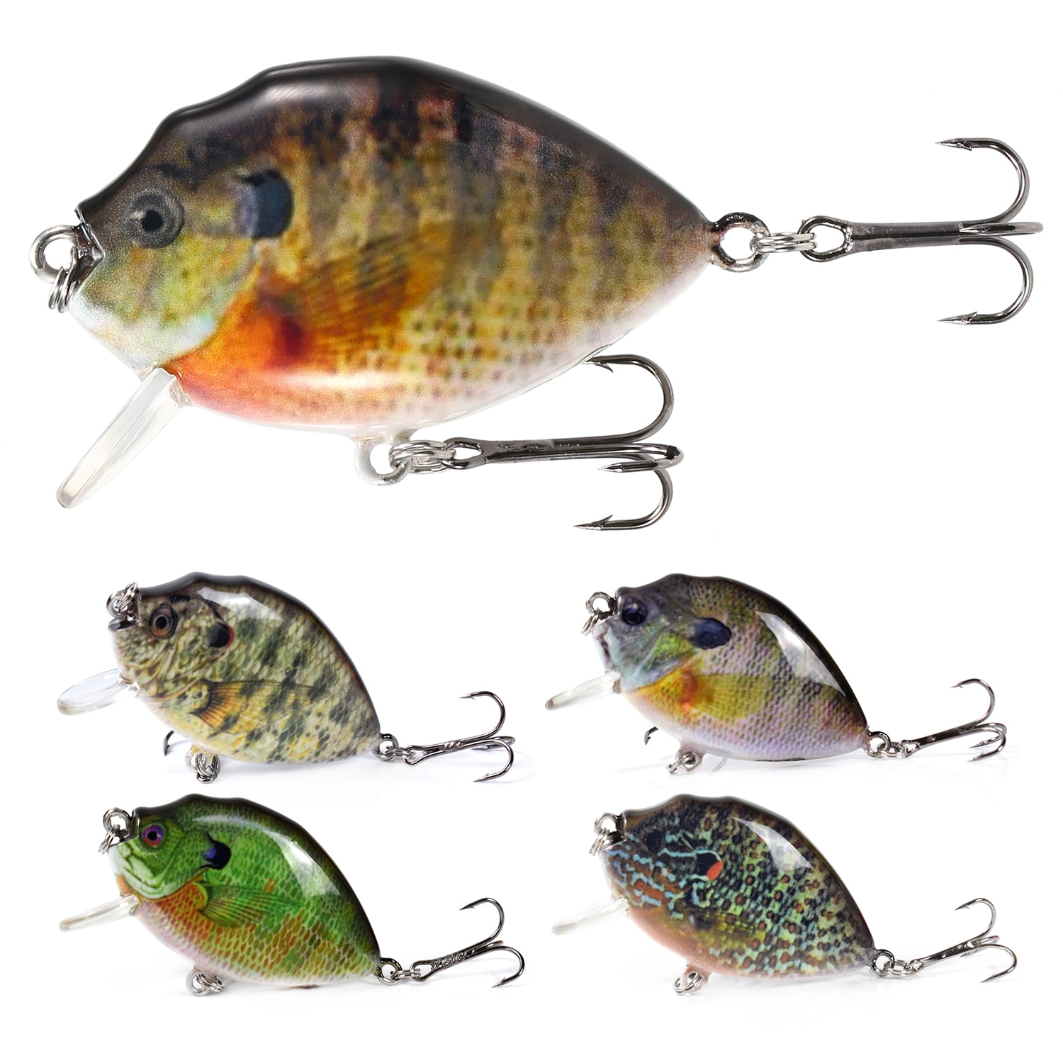 MIXFEER 5PCS Mini Wobbler Fishing Lures Set