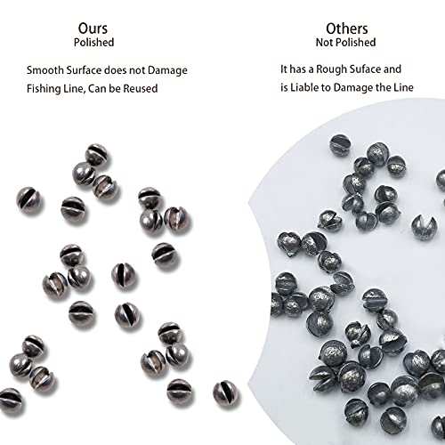 120 Premium Split Shot Fishing Weights - 5 Sizes