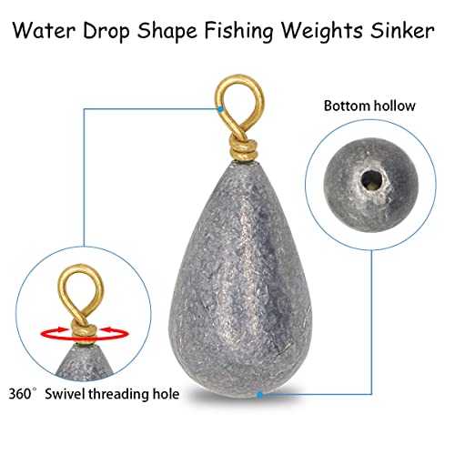 UperUper 25pcs Bass & Catfish Fishing Weights