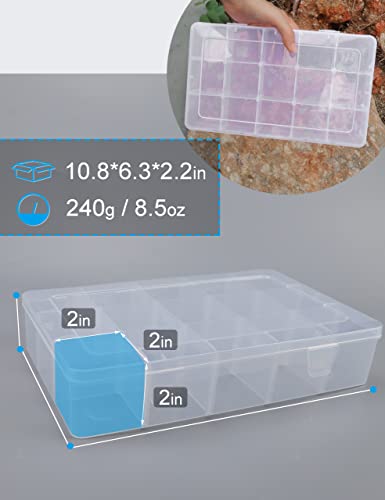 Clear Fishing Tackle Box with Dividers