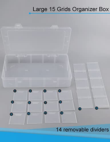 Clear Fishing Tackle Box with Dividers