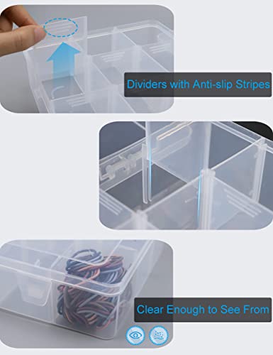 Clear Fishing Tackle Box with Dividers
