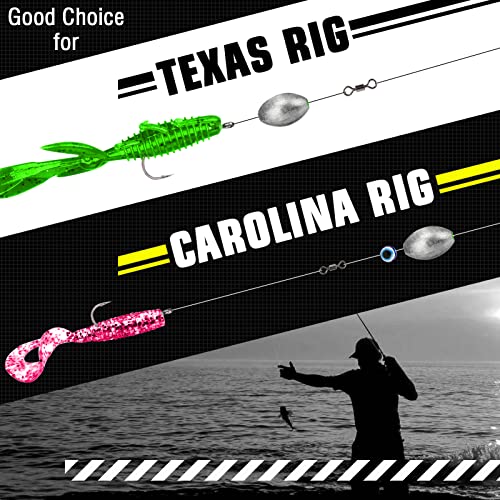 AMYSPORTS 10pcs Egg Lead Fishing Weights Kit