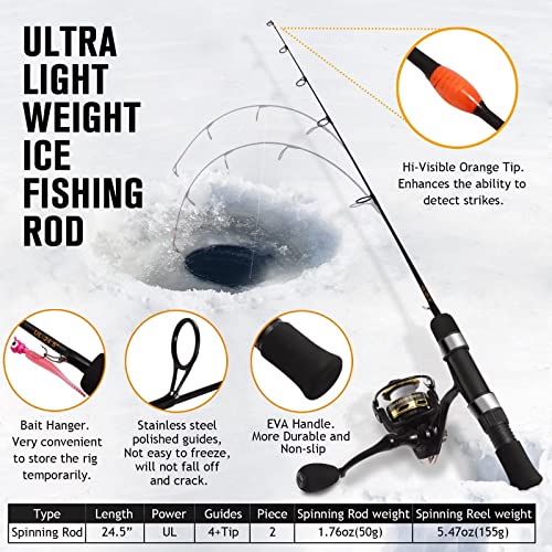 Dovesun Ice Fishing Spinning Combo - UL Power