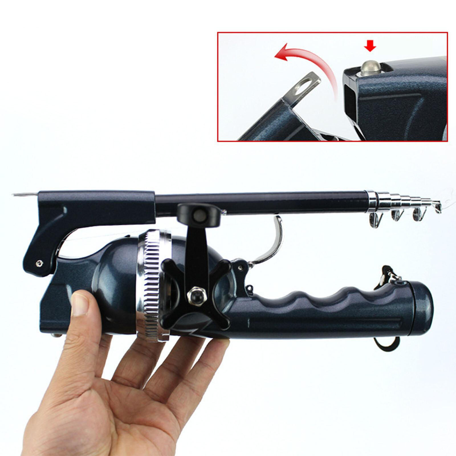 Compact Portable Telescopic Fishing Rod Pole & Reel