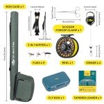 Emerald Green Fly Fishing Rod Combo Starter Kit