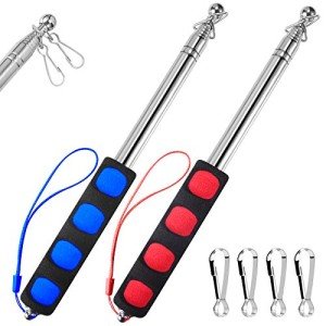 BONWIN 1.6M Telescopic Fishing Flagpole – 2 Pack