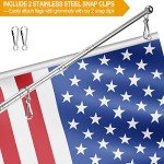 BONWIN 1.6M Telescopic Fishing Flagpole – 2 Pack