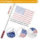 BONWIN 1.6M Telescopic Fishing Flagpole – 2 Pack
