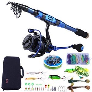 Sougayilang Carbon Fiber Fishing Rod and Reel Combo