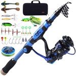 Sougayilang Carbon Fiber Fishing Rod and Reel Combo