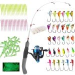 122-Piece Ice Fishing Rod and Reel Combo Set